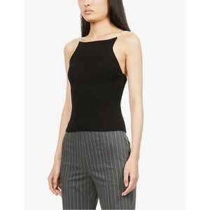 Musier Paris Lena Pearl Strap Knit Top